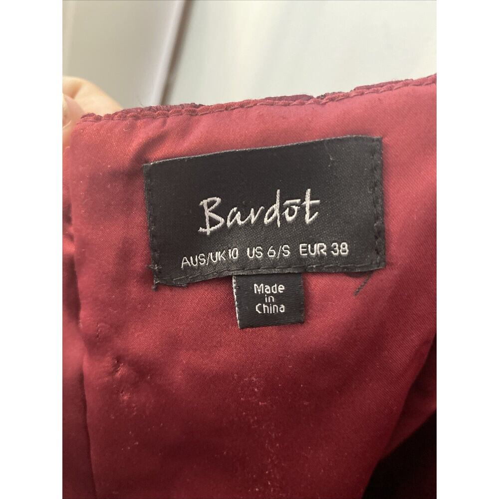 Bardot maroon lace dress size 6/small - Picture 10 of 10